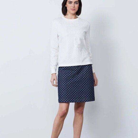 NWT ETCETERA Forever Top Women's Long Sleeve Sweater White Size Small - Picture 1 of 11